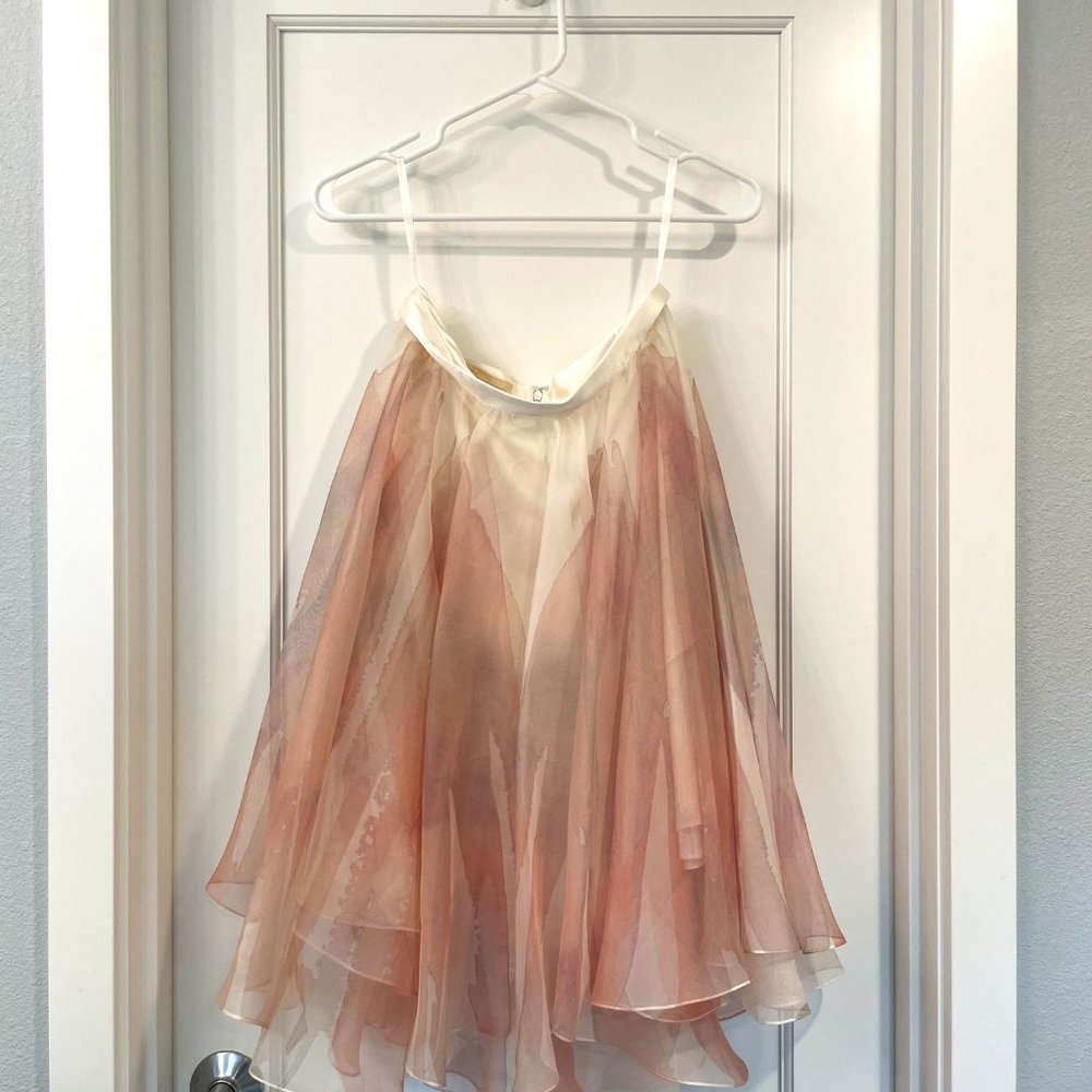 Leanne Marshall Soleil pink silk organza skirt